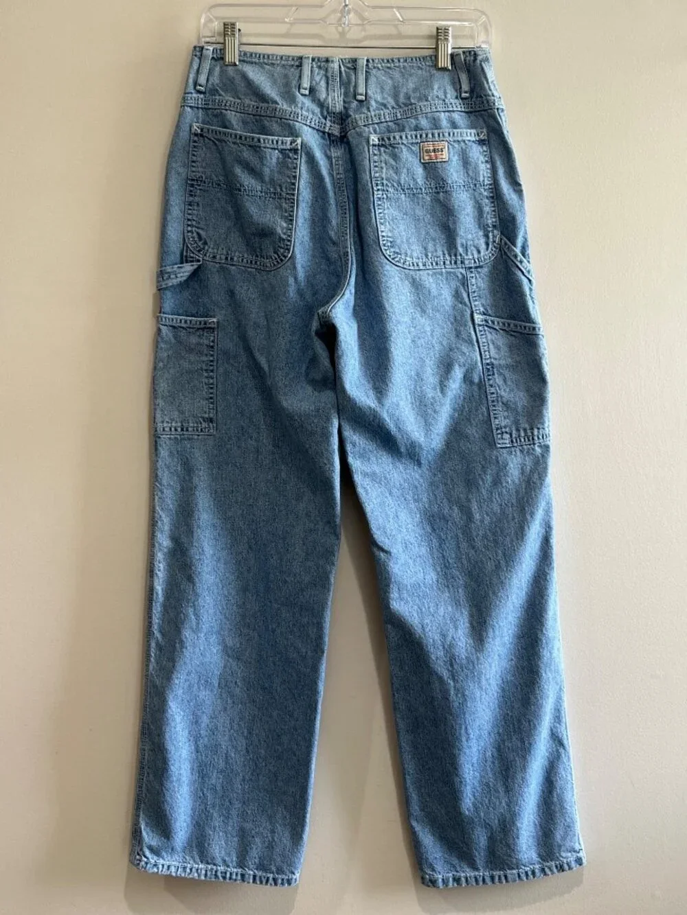 Guess Vintage Carpenter Pants Mens 30 Lightwash Made in USA 90s Baggy